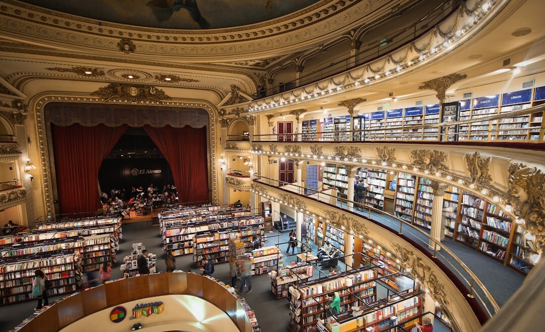 Grand opera house interior with ornate golden balconies in Buenos Aires